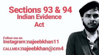 Section 93 amp 94 Indian Evidence Act Patent ambiguity [upl. by Shipman]