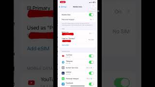 How to on data roaming on iPhone shorts [upl. by Sherborn543]