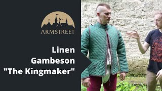 Linen gambeson quotThe Kingmakerquot [upl. by Matthieu]