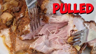 How to make the BEST and EASIEST slow cooker PULLED pork [upl. by Dorman]