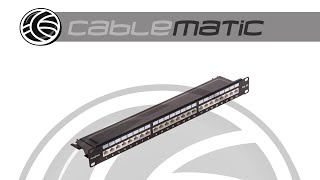 Patch panel rack 24 RJ45 Cat6A FTP 1U para gestión de cables  distribuido por CABLEMATIC ® [upl. by Orgell664]