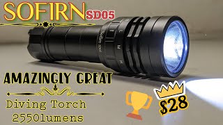 Amazing Diving Torch  Sofirn SD05 Diving Flashlight Unboxing and Review  GarzonTV [upl. by Kaye]