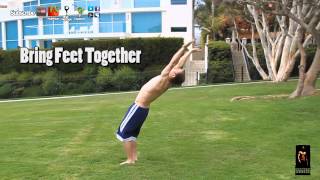 How to do a front handspring tutorial gymnastics lesson [upl. by Rother]