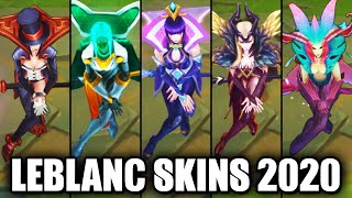 All LeBlanc Skins Spotlight 2020  Championship Latest Skin League of Legends [upl. by Ozzy110]