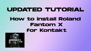 HOW TO INSTALL ROLAND FANTOM XR FOR KONTAKT UPDATED TUTORIAL READ DISC [upl. by Zurn]