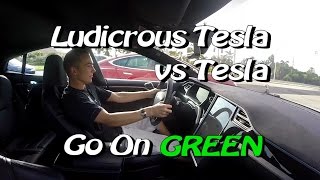 Ludicrous Tesla P90D vs Ludicrous Tesla P85D  Tesla Racing Channel takes on DragTimes [upl. by Dyna]