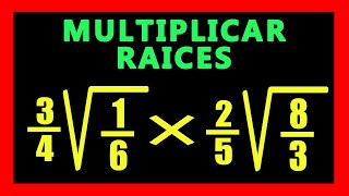 ✅👉 Multiplicacion de Radicales con Fracciones ✅ Como Multiplicar Radicales [upl. by Aikim541]