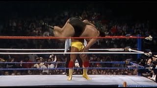 An emotional Hulk Hogan recalls his Wrestlemania 3 Main Event Match with Andre The Giant  WWF  WWE [upl. by Aldercy]