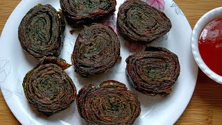 अरबी के पत्तों के पकोड़े Gujarati Street Food Arbi Ke Patodi  Aloo Vadi [upl. by Enneibaf]