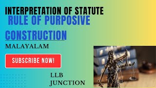 Rule of Purposive Construction  Interpretation of Statutes [upl. by Hnil]