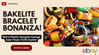 Bakelite Bracelet Bonanza Discover Retro Plastic Bangles at Garage Sales 117 [upl. by Thrift]