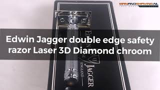 Edwin Jagger double edge safety razor Laser 3D Diamond chroom [upl. by Tolecnal]