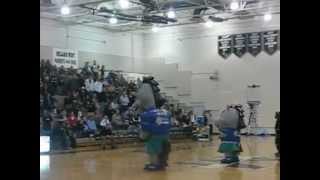 Millard North and Millard West Mascots Half Time Dance 2012 [upl. by Freiman]