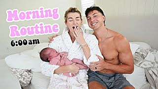 OUR MORNING ROUTINE WITH A NEWBORN BABY [upl. by Licastro313]