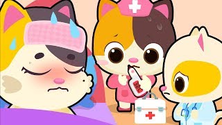 Take Care of Mommy Cat  Sick Song  Nursery Rhymes  Kids Songs  Baby Cartoon  BabyBus [upl. by Aicertal]