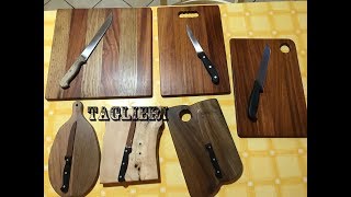 Taglieri in legno fa da te  wooden chopping board diy [upl. by Peria]