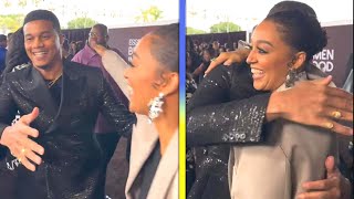 Watch Tia Mowry UNEXPECTEDLY Bump Into ExHusband Cory Hardrict on Red Carpet [upl. by Loretta]