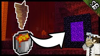 Use Dripstone to get to the Nether  Skyblock Vanilla Minecraft [upl. by Viradis562]