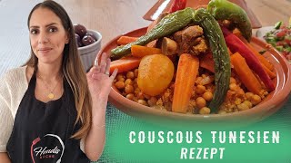 Couscous Tunesien  mit Gemüse und Lamm  Traditionelle Zubereitung [upl. by Sheply614]