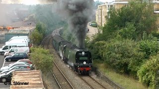 34067 Tangmere slogs up Exeter Bank with 34046 Braunton banking [upl. by Eiderf746]