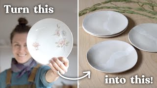 The Easiest Way to Make Plates  How to make ceramic plates using molds  easy pottery project [upl. by Ruel]