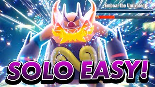 FASTEST Pokemon BUILDS to SOLO 7 Star EMBOAR Tera Raid in Scarlet and Violet DLC [upl. by Eladnyl167]