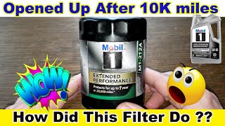 Mobil Oil Filter M1212A Cut Open Used Oil Filter Cut Open [upl. by Ujawernalo]