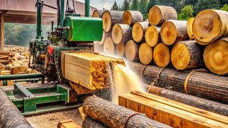 Advanced sawmill wood cutting  super huge old tree saw machine lifespan up to thousands of years [upl. by Siurad973]