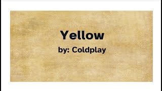 Yellow Karaoke by Coldplay [upl. by Avrenim]