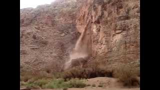 Grand Canyon Flash Flood Waterfall 2 MOV04247 [upl. by Enyawd]