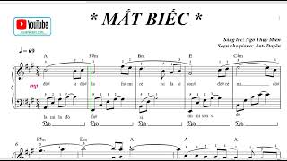 MẮT BIẾC full  Cover piano  sheet pdf [upl. by Ecirtaeb]