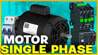 SINGLE PHASE MOTOR CONNECTION WITH MAGNETIC CONTACTOR WIRING DIAGRAM [upl. by Aihsitan]