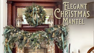 Elegant Christmas Fireplace Mantel Garland Idea  How To Decorate A Fireplace Mantel For Christmas [upl. by Ardek]