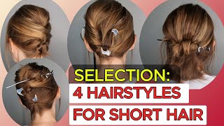 4 Hairstyles for Short and Thin Hair [upl. by Ullman]