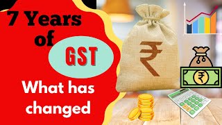 7 years of GST gst india taxrates finance businessnews currentaffairs nirmalasitharaman gk [upl. by Fitz660]