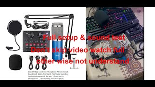 full setup Cezo BM 800 Condenser Microphone All Set with V8 Sound Card Unboxing [upl. by Nnaycart841]