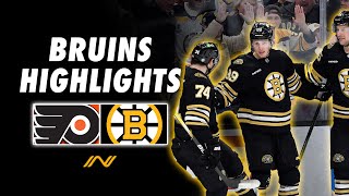 Bruins Highlights Boston Philadelphia Combine For 11 Goals [upl. by Enuj]