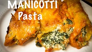 Manicotti Pasta  Manicotti with spinach and Ricotta  Stuffed Manicotti [upl. by Yffub]