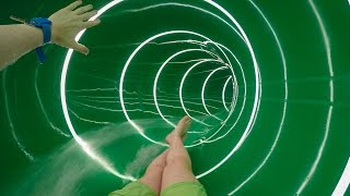 Park Wodny Solec Kujawski  Green Waterslide  Zjeżdżalnia zielona Onride POV [upl. by Anerat870]