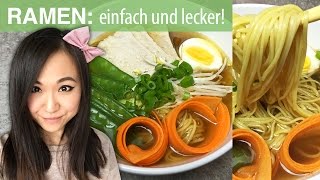 REZEPT Ramen Japanische Nudelsuppe [upl. by Nakhsa]