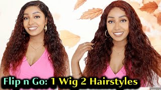 🍂 New Double Wear Flip n Go wig 1 Wig 2 Styles Water Wave Glueless Install ft Klaiyi Hair [upl. by Ydoow]