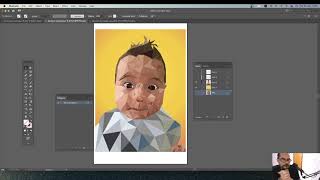 Geometrizar una imagen con vectores en Ilustrador [upl. by Lacie]