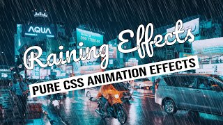 Rain Animation CSS  Rainy Cloud Animation Effects [upl. by Arimihc597]