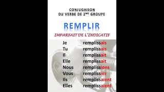 REMPLIR à limparfait de lindicatif [upl. by Kowalski885]