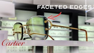 CUSTOM Cartier Rimless with Faceted Lenses  Tinted AND Photochromic [upl. by Eralcyram]