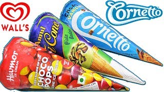 Cornetto ice cream Havmor cone ice cream and Amul Tricone ice cream  summer special new ice creams [upl. by Nomit]