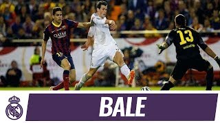 Gareth Bales incredible goal against Barcelona  Copa del Rey Final 2014 [upl. by Linette]