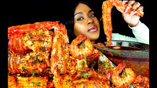 KING CRAB SEAFOOD BOIL MUKBANG  SEAFOOD  MUKBANG  DESHELLED LOBSTER  SEAFOOD BOIL  ASMR EATING [upl. by Nywrad]