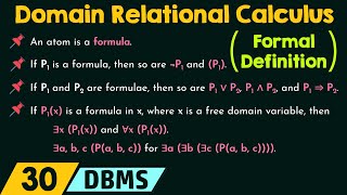 Domain Relational Calculus Formal Definition [upl. by Adnema]