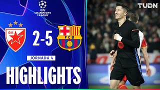 HIGHLIGHTS  Estrella Roja vs Barcelona  UEFA Champions League 2425  TUDN [upl. by Bili721]